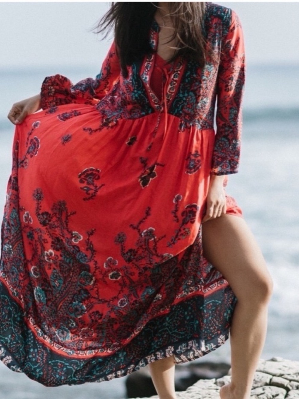 Free People Vibrant Boho Dress - Excellent